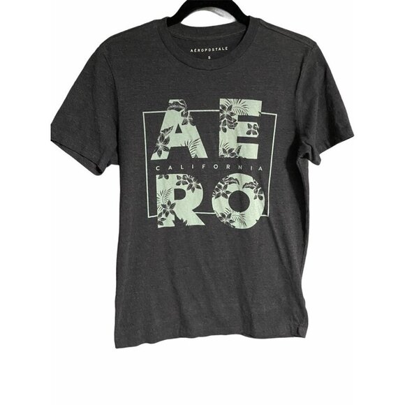 Aeropostale Tropical Logo Print T-Shirt Small - Picture 1 of 8